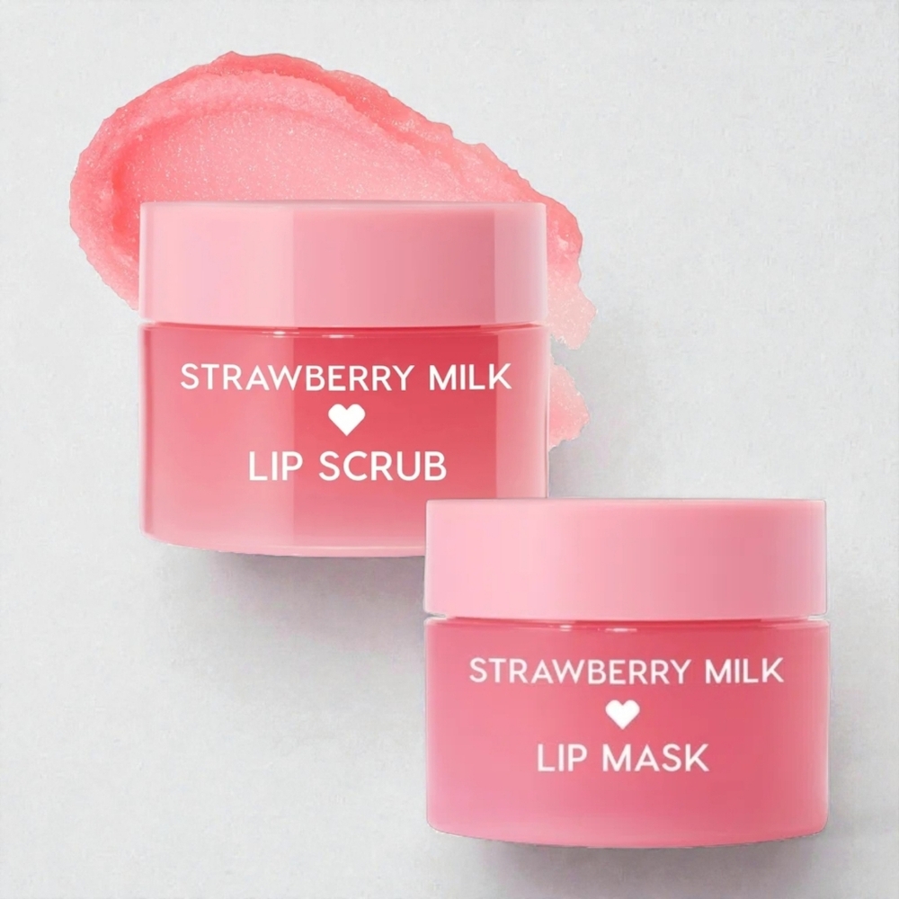 Colourpop Fresh Kiss, Orange Vanilla And Strawberry Milk Lip Mask And Scrub
